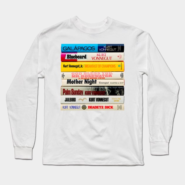 Vonnegut Book Stack Long Sleeve T-Shirt by Scum & Villainy